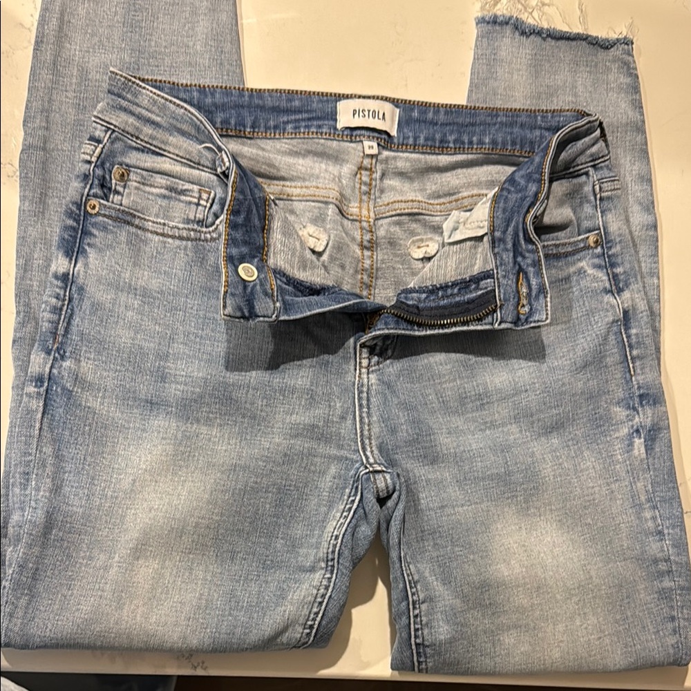 Pistola Light Wash Ankle Jeans